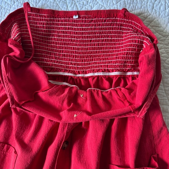 Red Cotton Sundress - Picture 3 of 7